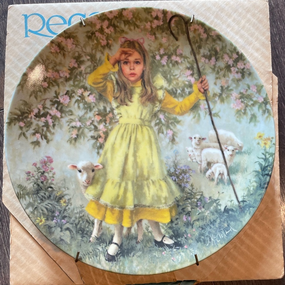 "Little Bo Peep" Collectible Plate by John McClelland Reco International
